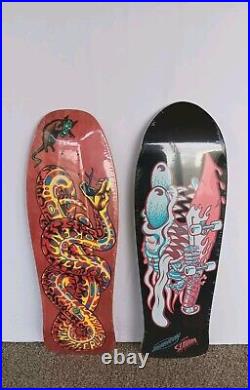 SANTA CRUZ Skateboard Deck x 2 Jeff Kendall SNAKE Meek Slasher Decoder NEW RE