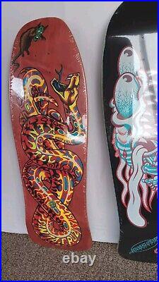 SANTA CRUZ Skateboard Deck x 2 Jeff Kendall SNAKE Meek Slasher Decoder NEW RE