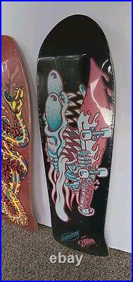 SANTA CRUZ Skateboard Deck x 2 Jeff Kendall SNAKE Meek Slasher Decoder NEW RE