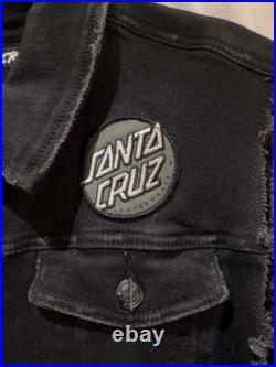 SANTA CRUZ VINTAGE Xl VEST SALVA TIGER EMBROIDERED With MATCHING REISSUE DECK