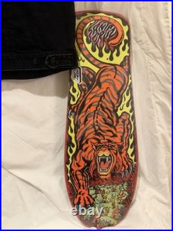 SANTA CRUZ VINTAGE Xl VEST SALVA TIGER EMBROIDERED With MATCHING REISSUE DECK