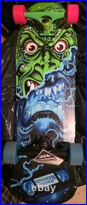 SANTA CRUZ x STRANGER THINGS Roskopp Face 80s Skateboard Complete 9.5 Cruiser