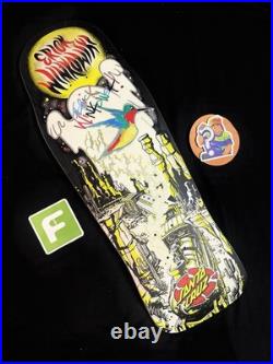 SIGNED Eric Winkowski Ghost Train Bird Doodle Santa Cruz Skateboard Deck AUTO