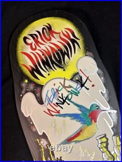 SIGNED Eric Winkowski Ghost Train Bird Doodle Santa Cruz Skateboard Deck AUTO