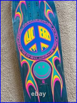 SIGNED John Lucero STREET THING Black Label Skateboards teal santa cruz
