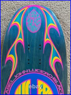 SIGNED John Lucero STREET THING Black Label Skateboards teal santa cruz