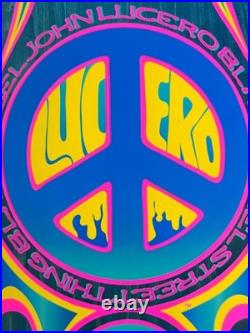 SIGNED John Lucero STREET THING Black Label Skateboards teal santa cruz