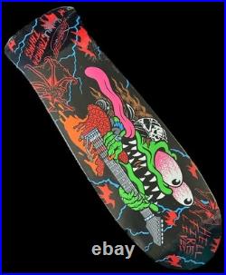 SIGNED Keith Meek Santa Cruz Stranger Things Eddie Slasher Skateboard Deck GLOW