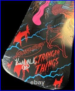 SIGNED Keith Meek Santa Cruz Stranger Things Eddie Slasher Skateboard Deck GLOW