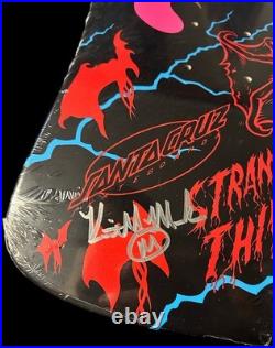 SIGNED Keith Meek Santa Cruz Stranger Things Eddie Slasher Skateboard Deck GLOW