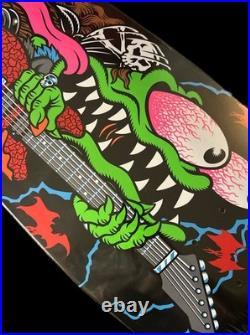 SIGNED Keith Meek Santa Cruz Stranger Things Eddie Slasher Skateboard Deck GLOW