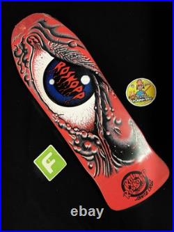 SUPER RARE Rob Roskopp Red Eye Santa Cruz Missile Shaped Skateboard Deck Shrink