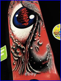 SUPER RARE Rob Roskopp Red Eye Santa Cruz Missile Shaped Skateboard Deck Shrink