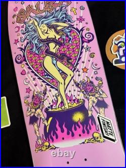 SUPER RARE Steve Alba SALBA Santa Cruz Pink Witch Doctor Skateboard Deck Shaped