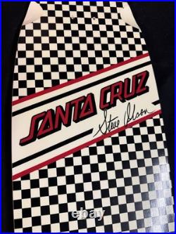 SUPER RARE Steve Olson 2009 Santa Cruz Checkered Shaped Skateboard Deck