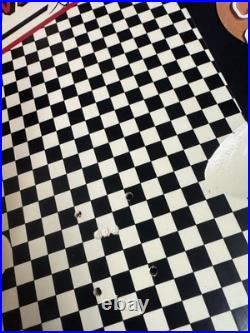 SUPER RARE Steve Olson 2009 Santa Cruz Checkered Shaped Skateboard Deck