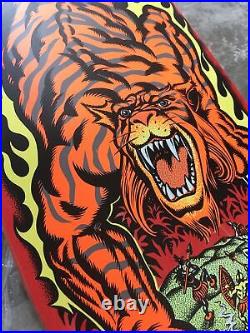Salba Tiger Reissue Santa Cruz Skateboard Deck 10.3 x 31.1 Red In Hand New
