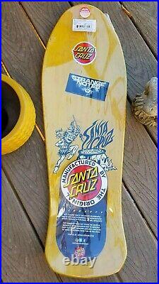 Salba Tiger Santa Cruz Skateboard Deck Yellow Reissue Steve Alba Jim Phillips