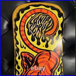 Salba Tiger Santa Cruz reissue skateboard deck yellow stain