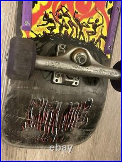 Santa Cruz 1989 Tom Knox Firepit Complete Skateboard Reissue Rare Vintage Deck