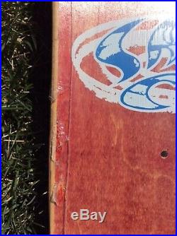 Santa Cruz 1990 NOS Tramp-Oops IV Vintage Skateboard Deck in Red Stain
