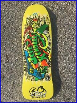 Santa Cruz 30 Years Jeff Kendall Graffiti Neon Yellow NOS SC Skateboard Deck