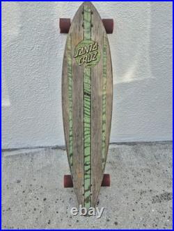 Santa Cruz 43 Pintail Longboard Skateboard Road Rider Wheels Weathered