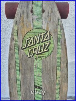 Santa Cruz 43 Pintail Longboard Skateboard Road Rider Wheels Weathered