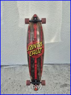 Santa Cruz 43 Pintail Longboard Skateboard Road Rider Wheels Weathered