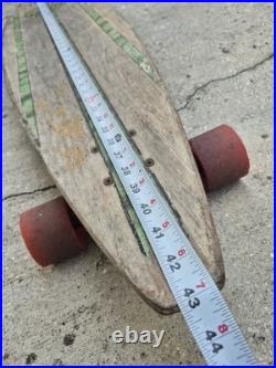 Santa Cruz 43 Pintail Longboard Skateboard Road Rider Wheels Weathered