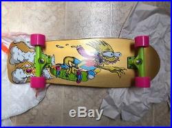 Santa Cruz Bart Simpson Slasher Limited Exclusive Gold Skateboard Rare