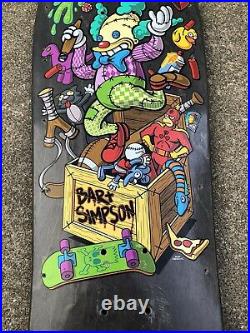 Santa Cruz Bart Simpson Toy Box Skateboard Deck Slime balls Wheels Grosso