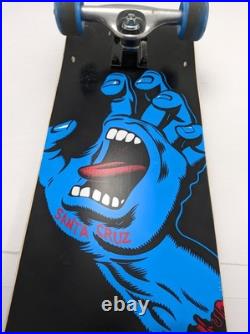 Santa Cruz Blue Screaming Hand Black 8.6 x 31.95 Skateboard Bullet Trucks