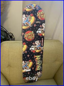 Santa Cruz Braun Everslick Hot Dog Slick Rare Skateboard Deck