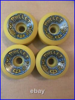 Santa Cruz Bullet 66 Skateboard Wheels Vintage NOS RARE Yellow ORIGINAL SET OF 4
