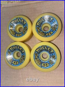 Santa Cruz Bullet 66 Skateboard Wheels Vintage NOS RARE Yellow ORIGINAL SET OF 4