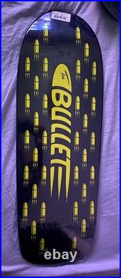 Santa Cruz Bullet Skateboard Deck old school Black with Yellow Graphics