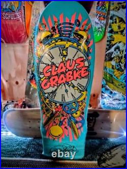 Santa Cruz Claus Grabke EXPLODING CLOCK Reissue Skateboard Deck 50th Anniversary