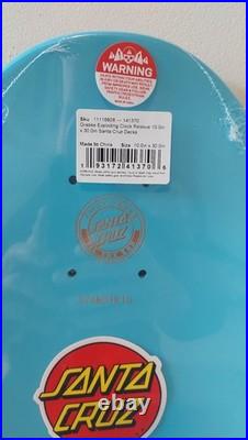 Santa Cruz Claus Grabke EXPLODING CLOCK Skateboard Deck Blue 50th Anniversary