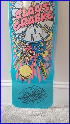 Santa Cruz Claus Grabke EXPLODING CLOCK Skateboard Deck Blue 50th Anniversary