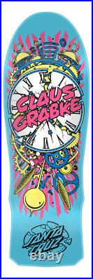 Santa Cruz Claus Grabke Exploding Clock 50th Anniversary Reissue Deck, Blue