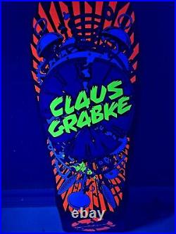 Santa Cruz Claus Grabke Exploding Clock Blacklight Matte Finish Skateboard Deck