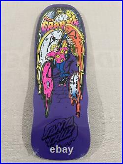 Santa Cruz Claus Grabke MELTING CLOCKS purple skateboard deck