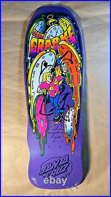 Santa Cruz Claus Grabke Melting Clock Reissue Skateboard Deck Jim Phillips Art