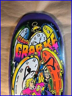 Santa Cruz Claus Grabke Melting Clock Reissue Skateboard Deck Jim Phillips Art