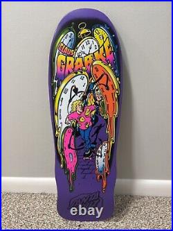 Santa Cruz Claus Grabke Melting Clock Reissue Skateboard Jim Phillips Art NOS