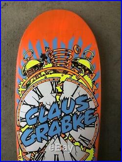 Santa Cruz Claus Grabke Skateboard Deck 30 Years Clock Screened NOS