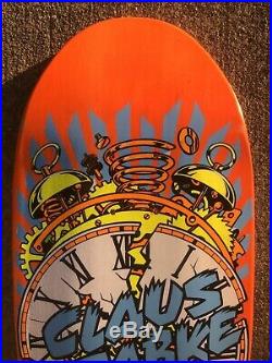 Santa Cruz Claus Grabke Skateboard Deck 30 Years Clock Screened NOS