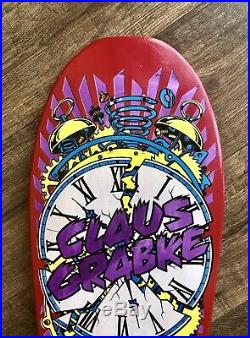 Santa Cruz Claus Grabke Skateboard OG Exploding Clocks SC Deck