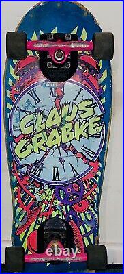 Santa Cruz Deck, Grabke Ex Clocks Speed Wheels, Nachi, Gullwings (c)1987 A1++